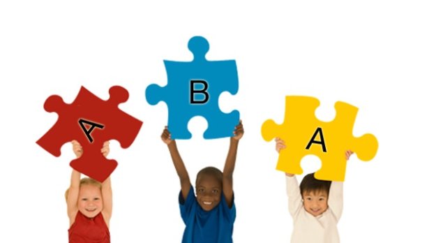 kids holding signs for applied behavioral analysis career