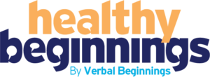 healthy beginnings logo in orange and blue social beginnings social skills