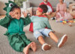 verbal beginnings children playing in halloween costumes dragon and super hero 2026 533894532